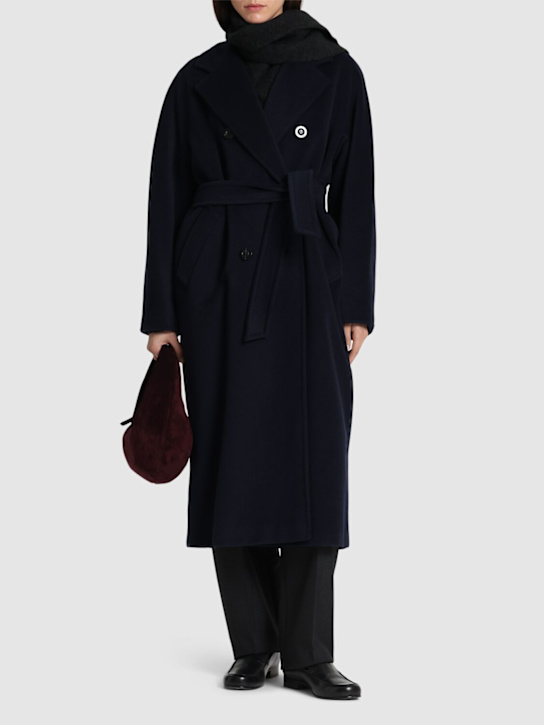 Max Mara: Madame double breast wool blend coat - women_1 | Luisa Via Roma
