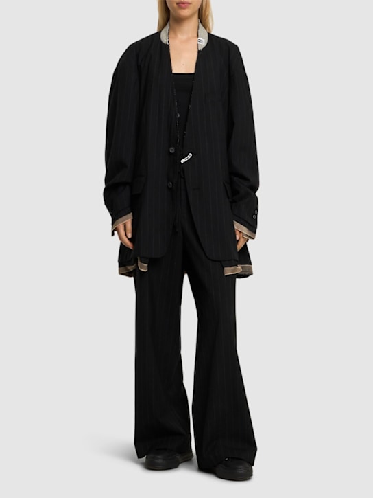 Mihara Yasuhiro: Collarless wool blazer - women_1 | Luisa Via Roma