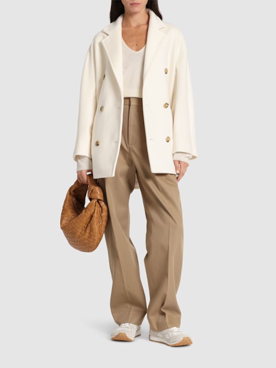 Max Mara: Rebus wool & cashmere short coat - women_1 | Luisa Via Roma