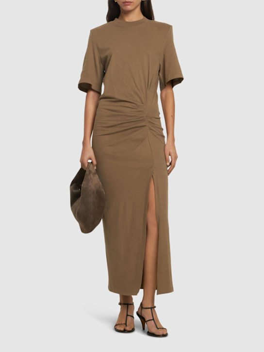 Isabel Marant: Lexia cotton jersey midi dress - women_1 | Luisa Via Roma