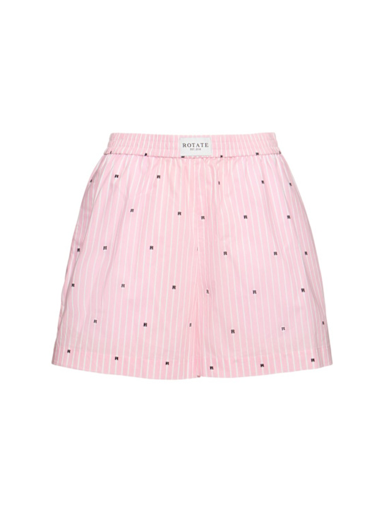 Rotate: Printed cotton boxer shorts - women_0 | Luisa Via Roma