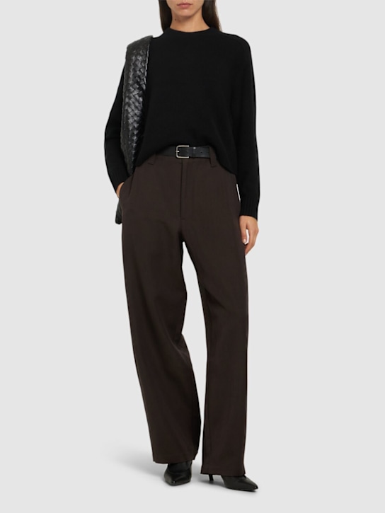 Theory: Cropped cashmere crewneck sweater - women_1 | Luisa Via Roma