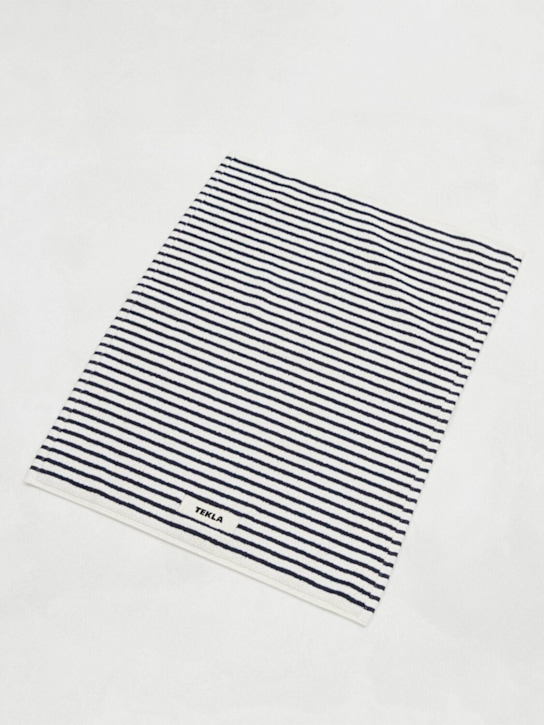Tekla: Sailor Stripes bath mat - White/Black - ecraft_2 | Luisa Via Roma