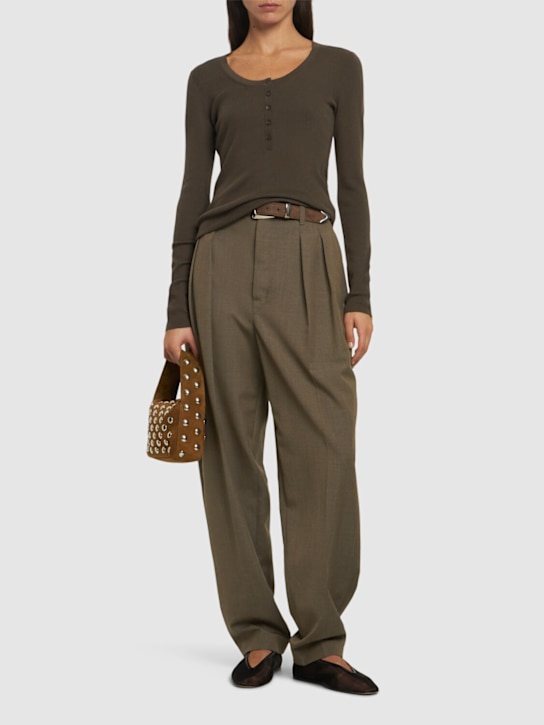 Isabel Marant: Estine wool blend knit top - women_1 | Luisa Via Roma