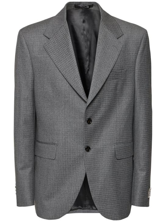Lc23: Ripstop wool blazer - men_0 | Luisa Via Roma