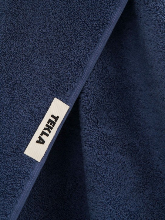 Tekla: Set of 3 organic cotton towels - Blue - ecraft_1 | Luisa Via Roma