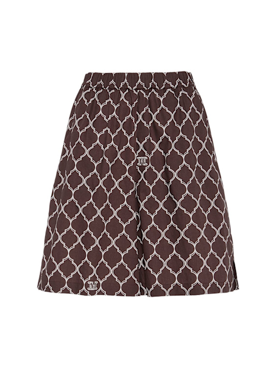 Max Mara: Ululato cotton poplin shorts - women_0 | Luisa Via Roma