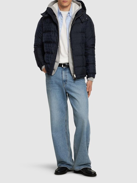 Valentino: Daunenjacke aus Jacquard - Dunkelblau - men_1 | Luisa Via Roma