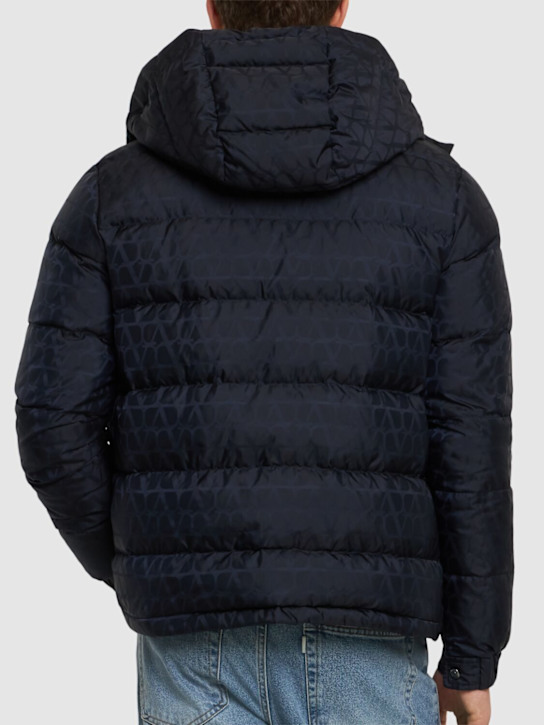 Valentino: Daunenjacke aus Jacquard - Dunkelblau - men_2 | Luisa Via Roma