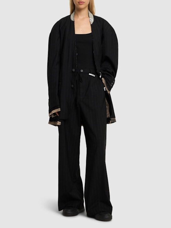 Mihara Yasuhiro: High rise wool straight pants - women_1 | Luisa Via Roma