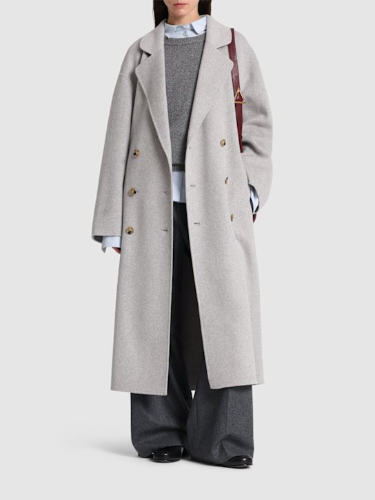 Loulou De Saison: Cappotto doppiopetto Borneo in lana - Grigio - women_1 | Luisa Via Roma
