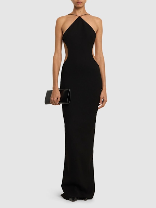 Mônot: Triangle Top crepe halterneck dress - women_1 | Luisa Via Roma