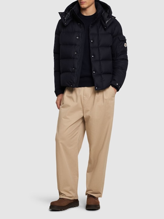 Moncler: Vezere virgin wool down jacket - men_1 | Luisa Via Roma