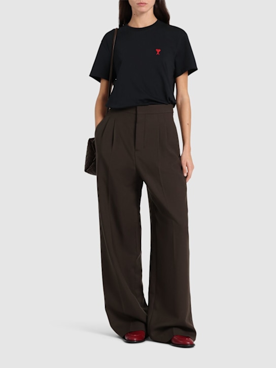 AMI Paris: Ami de Coeur オーガニックコットンTシャツ - women_1 | Luisa Via Roma