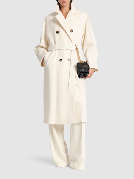 Max Mara: Madame long wool & cashmere coat - women_1 | Luisa Via Roma