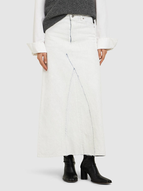 MM6 Maison Margiela: 75mm Faux leather ankle boots - women_1 | Luisa Via Roma