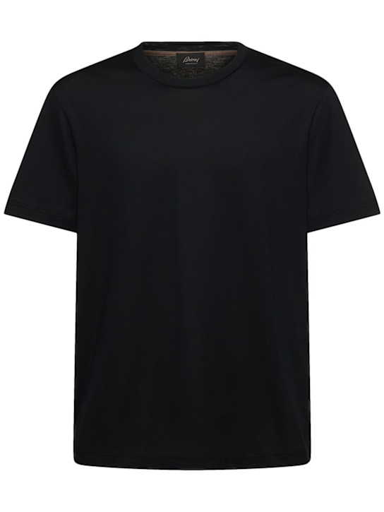 Brioni: Cotton jersey t-shirt - men_0 | Luisa Via Roma