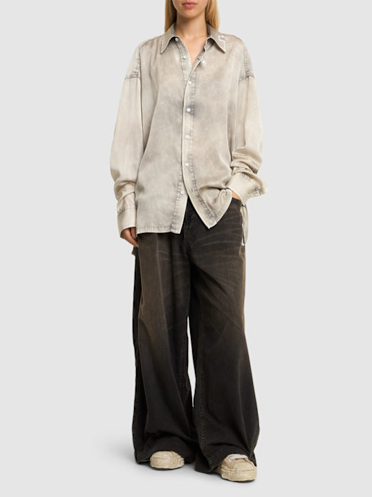 Mihara Yasuhiro: Cotton blend satin shirt - women_1 | Luisa Via Roma