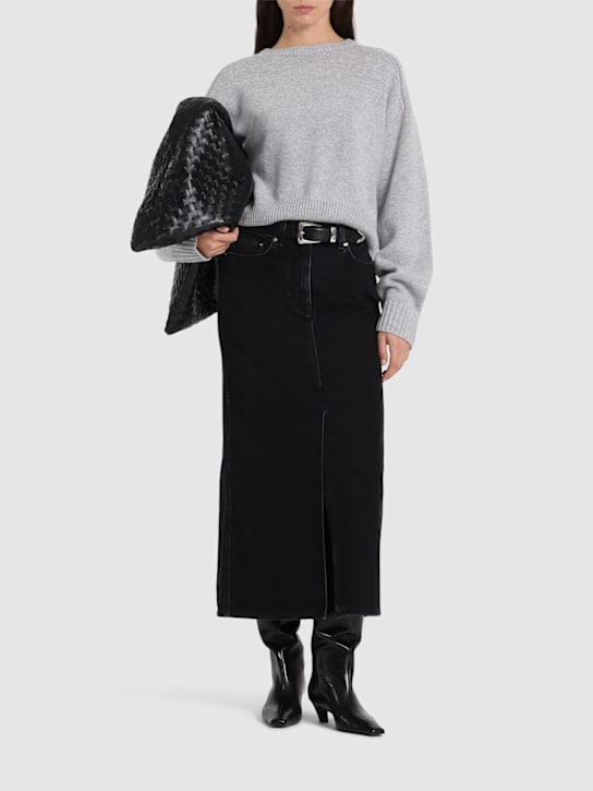 Loulou Studio: Bruzzi wool & cashmere sweater - Grey - women_1 | Luisa Via Roma