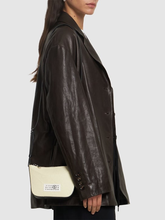 MM6 Maison Margiela: Mini Numeric Pochette nylon shoulder bag - women_1 | Luisa Via Roma