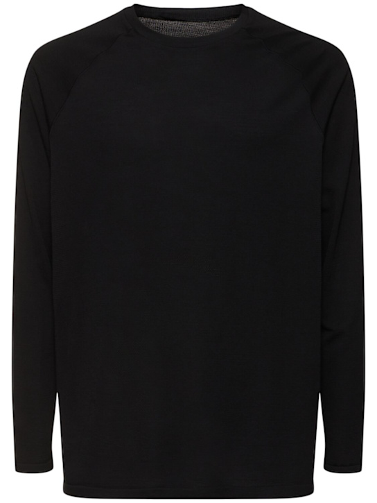 Y-3: Run long sleeve knit sweater - men_0 | Luisa Via Roma
