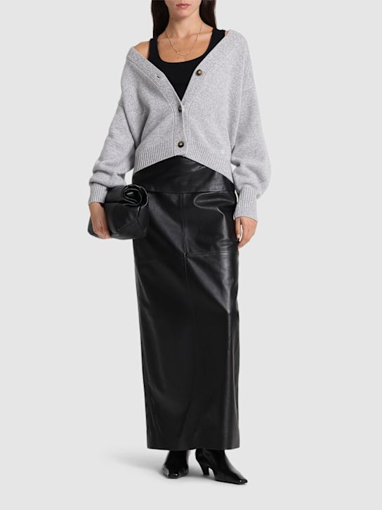 Loulou Studio: Zanzibar wool & cashmere cardigan - Grey - women_1 | Luisa Via Roma