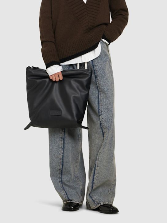 MM6 Maison Margiela: Pillow Furniture matte leather clutch - women_1 | Luisa Via Roma