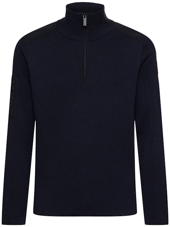 Canada Goose: Pull-over à 1/4 zippé Stormont - men_0 | Luisa Via Roma