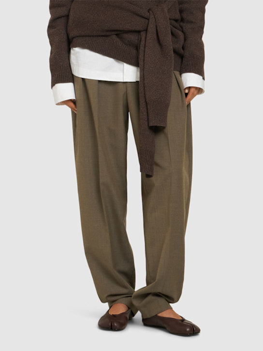 Maison Margiela: Ballerines en cuir Tabi 10 mm - women_1 | Luisa Via Roma