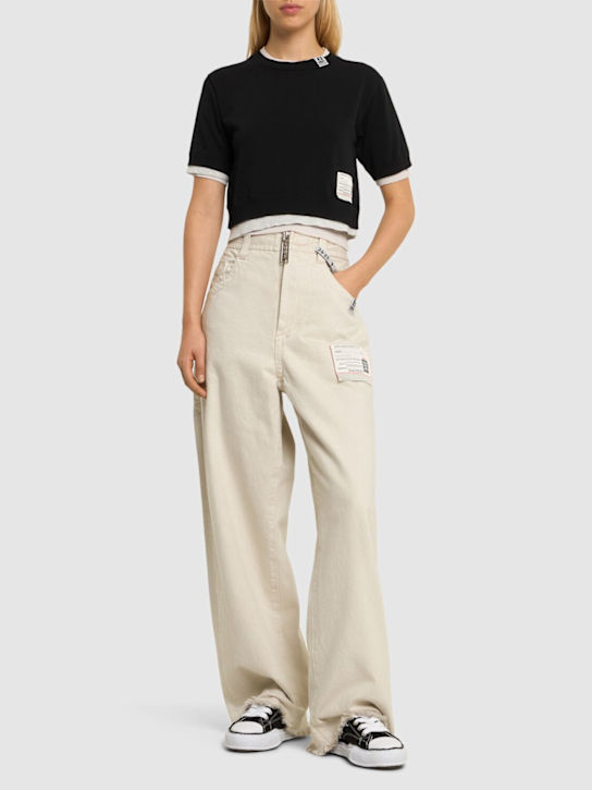 Mihara Yasuhiro: T-Shirt aus Baumwolljersey - women_1 | Luisa Via Roma