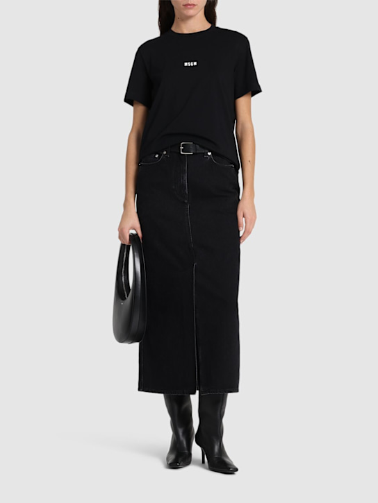 MSGM: Logo printed t-shirt - women_1 | Luisa Via Roma