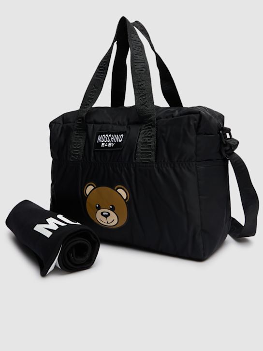 Moschino: Wickeltasche aus Nylon mit Unterlage - kids-girls_1 | Luisa Via Roma