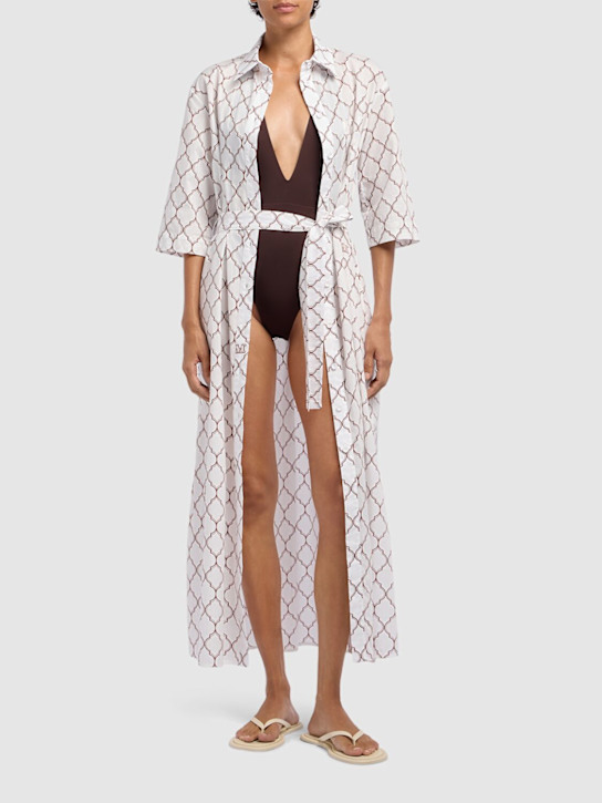 Daniel printed cotton poplin long dress - Thumbnail 2