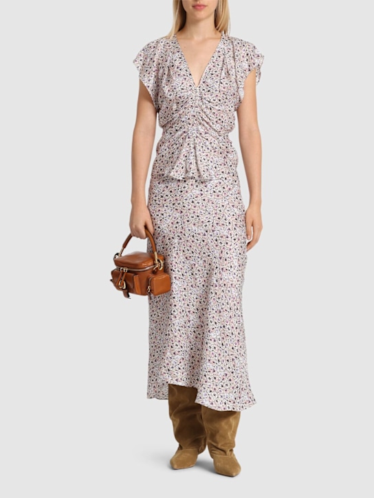 Isabel Marant: Lonea printed silk blend top - women_1 | Luisa Via Roma