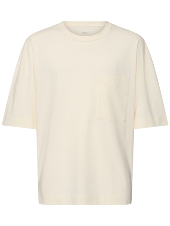 Lemaire: Oversize fit cotton jersey t-shirt - men_0 | Luisa Via Roma