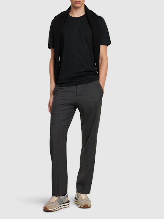 Brioni: Cotton jersey t-shirt - men_1 | Luisa Via Roma