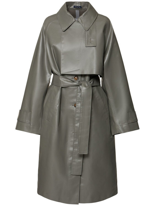Soeur: Dino long cotton gabardine trench coat - women_0 | Luisa Via Roma