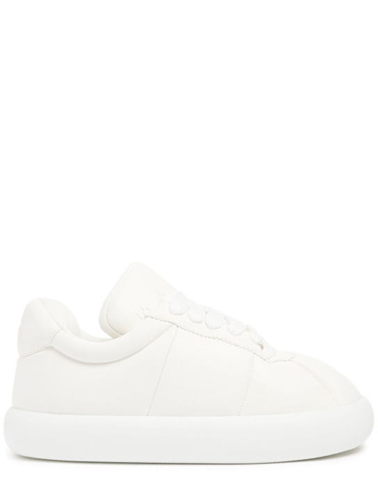 Marni: Chunky soft leather low top sneakers - White - men_0 | Luisa Via Roma