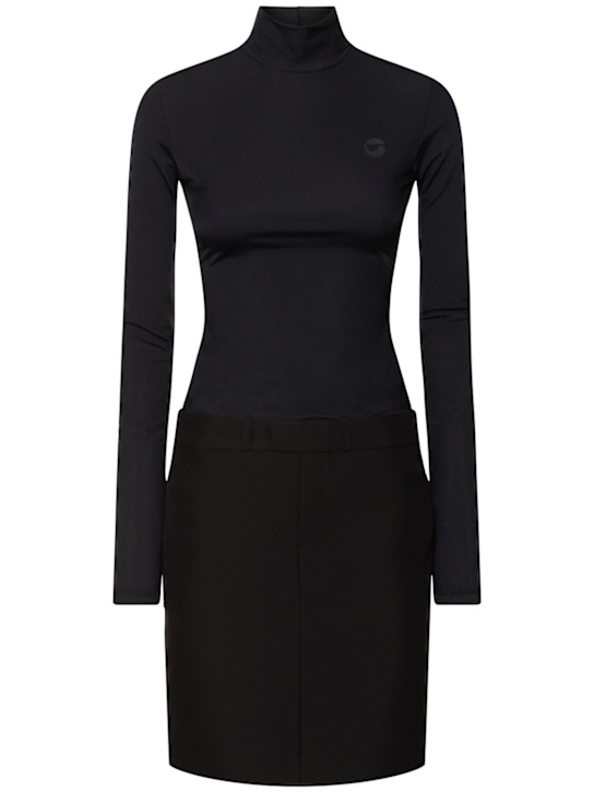 Knitted hybrid tailored dress - Thumbnail 1