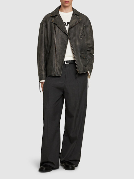 Acne Studios: Leather jacket - men_1 | Luisa Via Roma