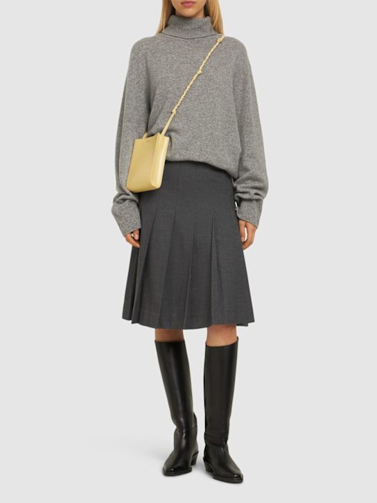 Dunst: Pleated flannel midi skirt - women_1 | Luisa Via Roma