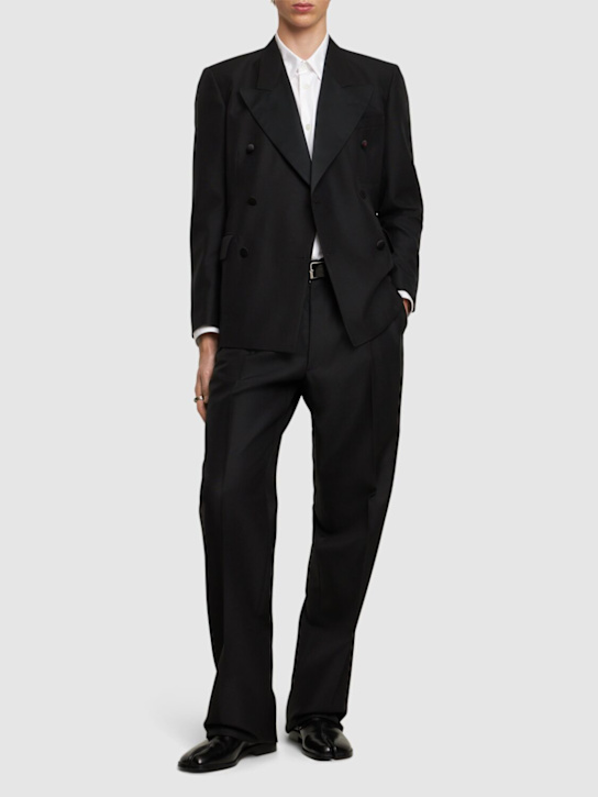 Maison Margiela: Wool double breasted blazer - men_1 | Luisa Via Roma