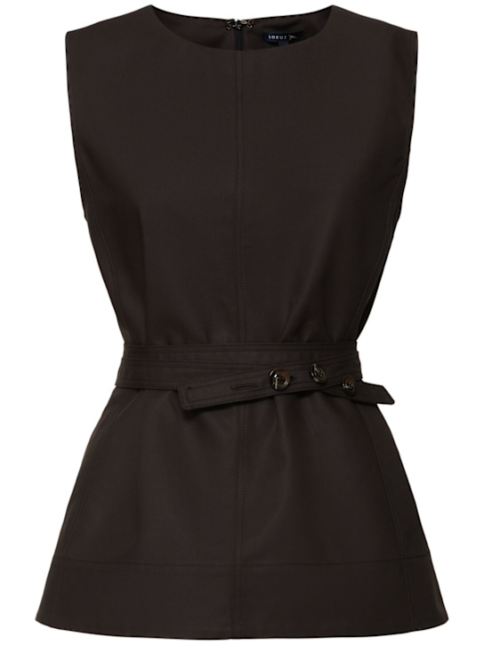 Soeur: Chance cotton top w/ belt - women_0 | Luisa Via Roma