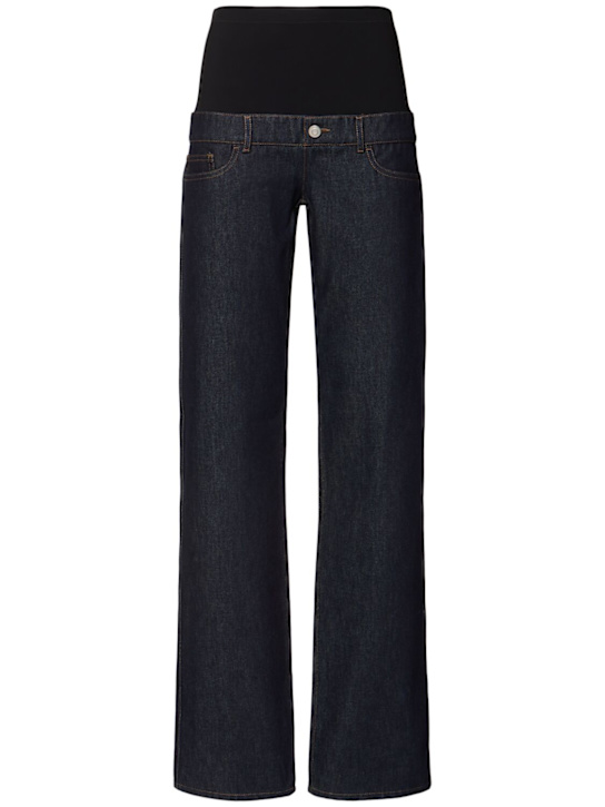 Coperni: Jersey hybrid denim jeans - women_0 | Luisa Via Roma