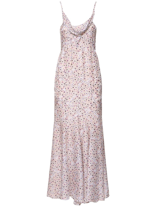 Manelia printed viscose long dress - Thumbnail 1