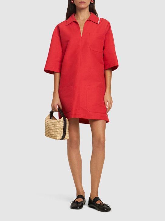 Cotton cady mini dress - Thumbnail 2