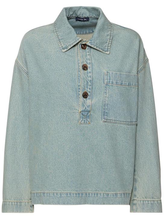 Soeur: Austin denim shirt w/ pocket - women_0 | Luisa Via Roma