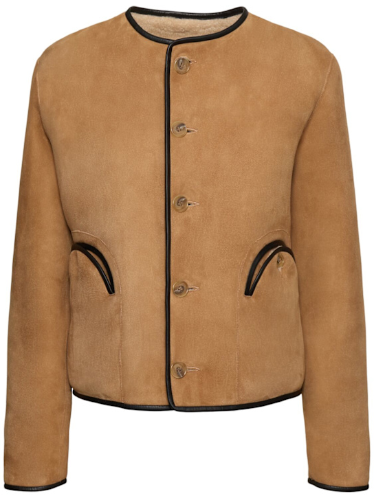 Blazé Milano: Tatoosh Gliss shearling jacket - women_0 | Luisa Via Roma