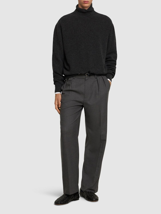 Lemaire: Regular fit wool turtleneck sweater - men_1 | Luisa Via Roma