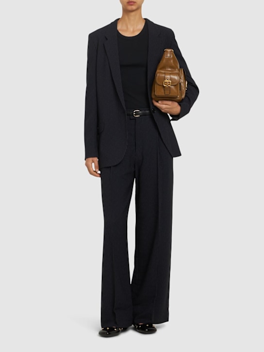 Isabel Marant: Omelia pinstriped crepe blazer - women_1 | Luisa Via Roma